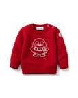 Maglione in cashmere rosso con logo Moncler