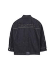 Giacca camicia di jeans blu con logo Lanvin