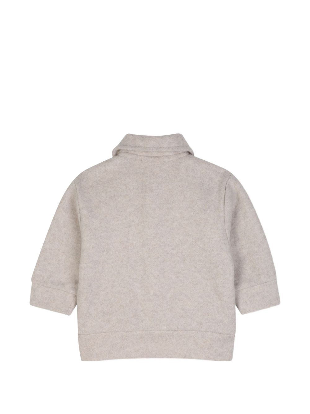Giacca camicia in panno beige con logo in metallo Boss