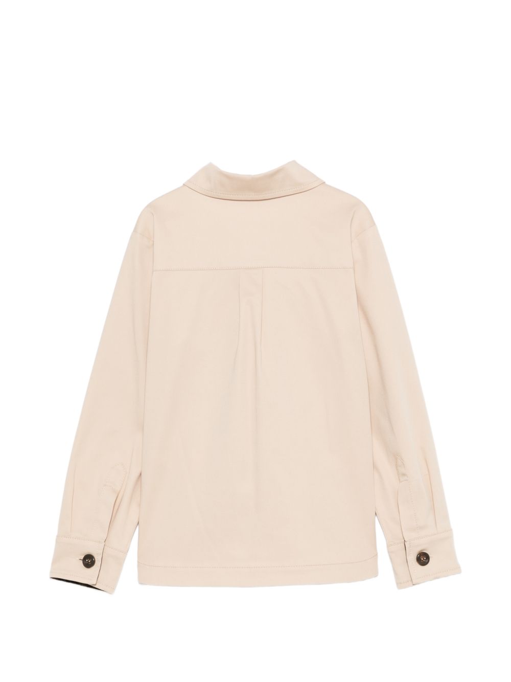 Giacca camicia beige con dettagli logo Fendi