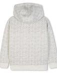 Felpa beige con cappuccio e con dettagli logo Boss