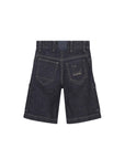 Bermuda di jeans blu con dettaglio logo Lanvin