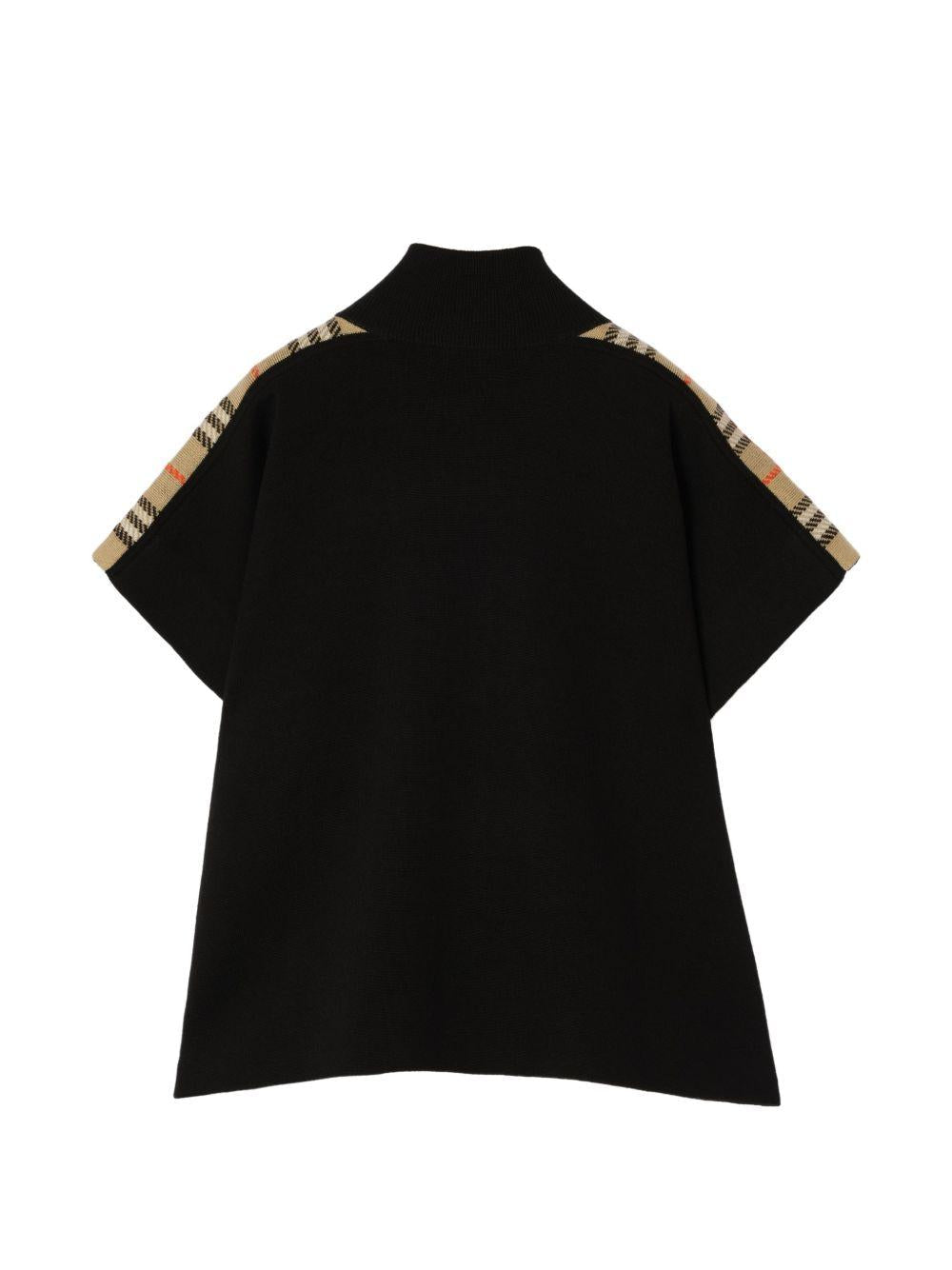 Mantella nera con dettagli logo Burberry
