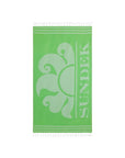 Telo mare verde con dettaglio logo Sundek