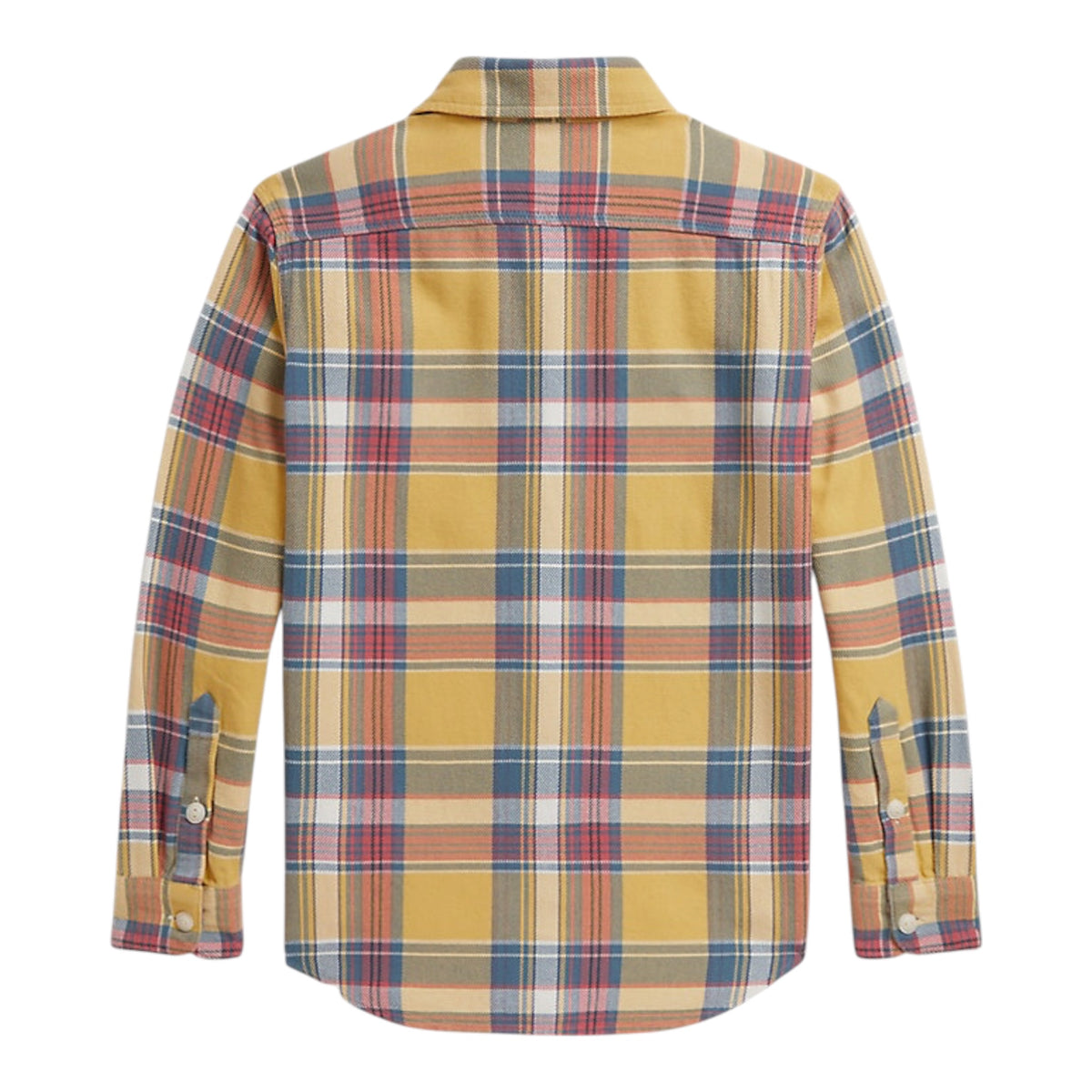 Camicia in flanella multicolore con dettaglio logo Ralph Lauren