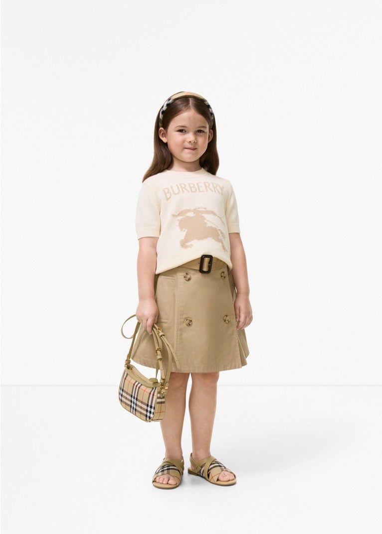 Gonna baby beige con bottoni Burberry
