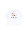 T-shirt bianca con stampa colorata Burberry