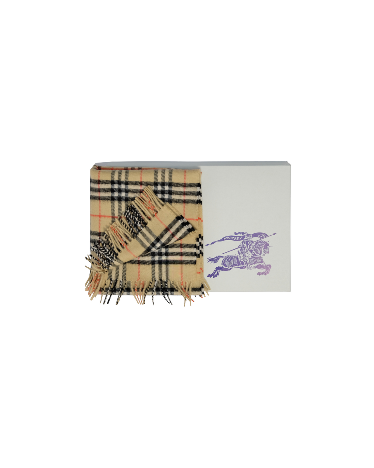 Coperta beige con fantasia check Burberry