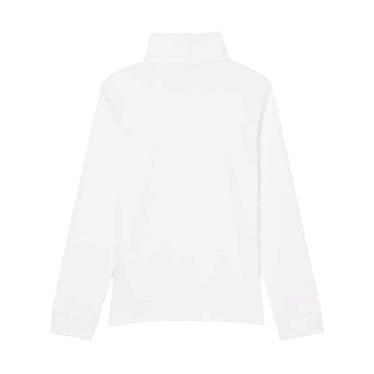 Lupetto bianco con patch logo Lacoste
