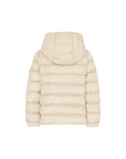 Giubbino Gles beige con patch logo Moncler