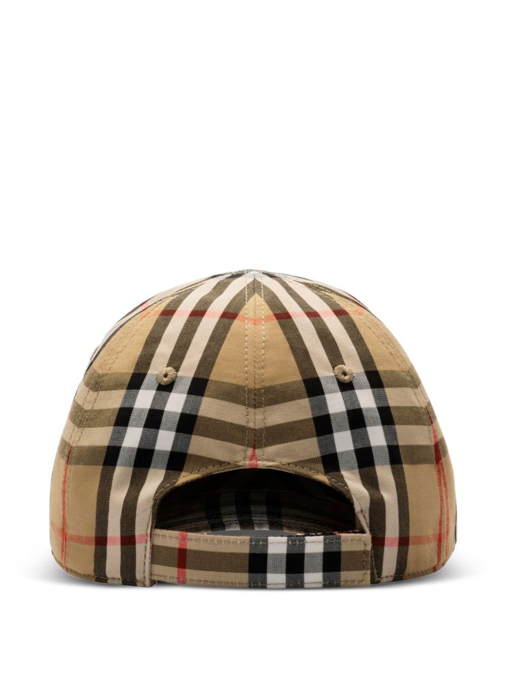 Cappello baseball con stampa check Burberry