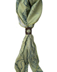 Foulard verde con stampa a fantasia Manuel Ritz