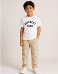 T-shirt bianca con logo patch logo Givenchy cucito a contrasto