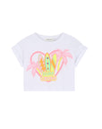 T-shirt cropped con stampa Billieblush
