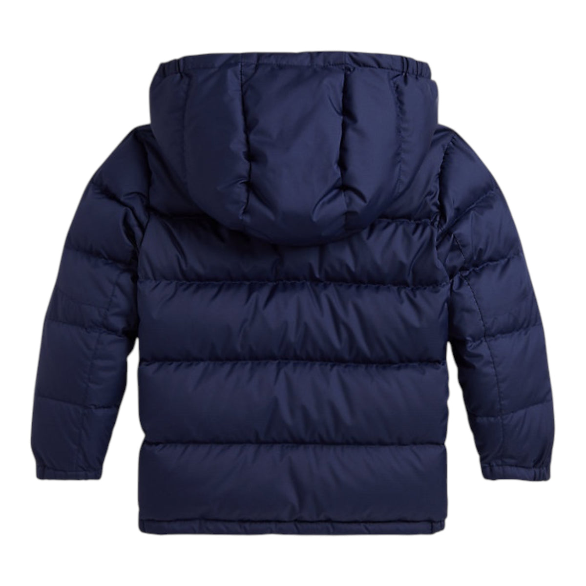 Giubbino blu con logo Ralph Lauren cucito frontale a contrasto