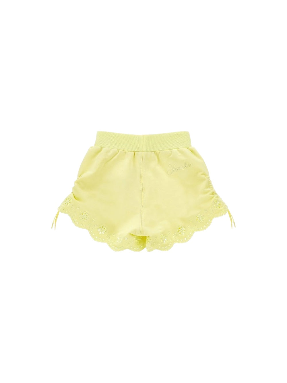 Pantaloncino giallo con dettagli cuciti Monnalisa