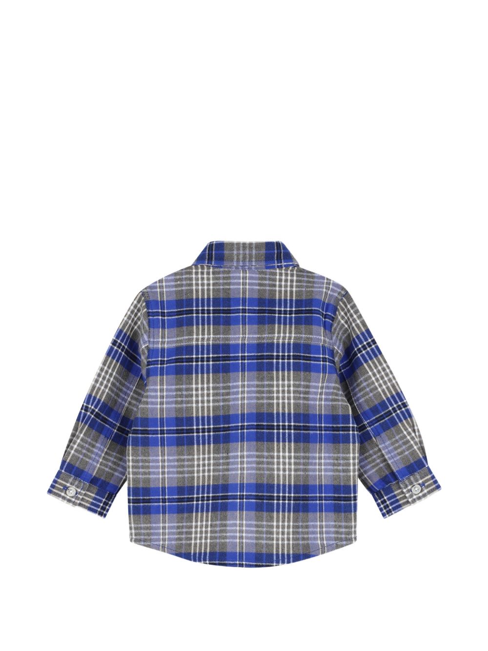Camicia in flanella a quadri blu con dettagli logo Timberland