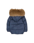 Giubbino blu baby con pelliccia e dettaglio logo Colmar