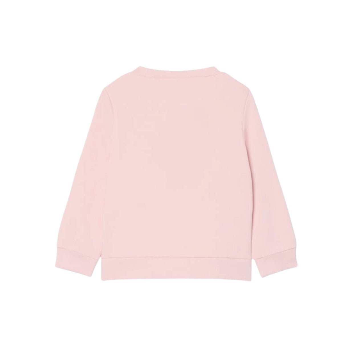 Felpa rosa con patch Lacoste cucito frontale