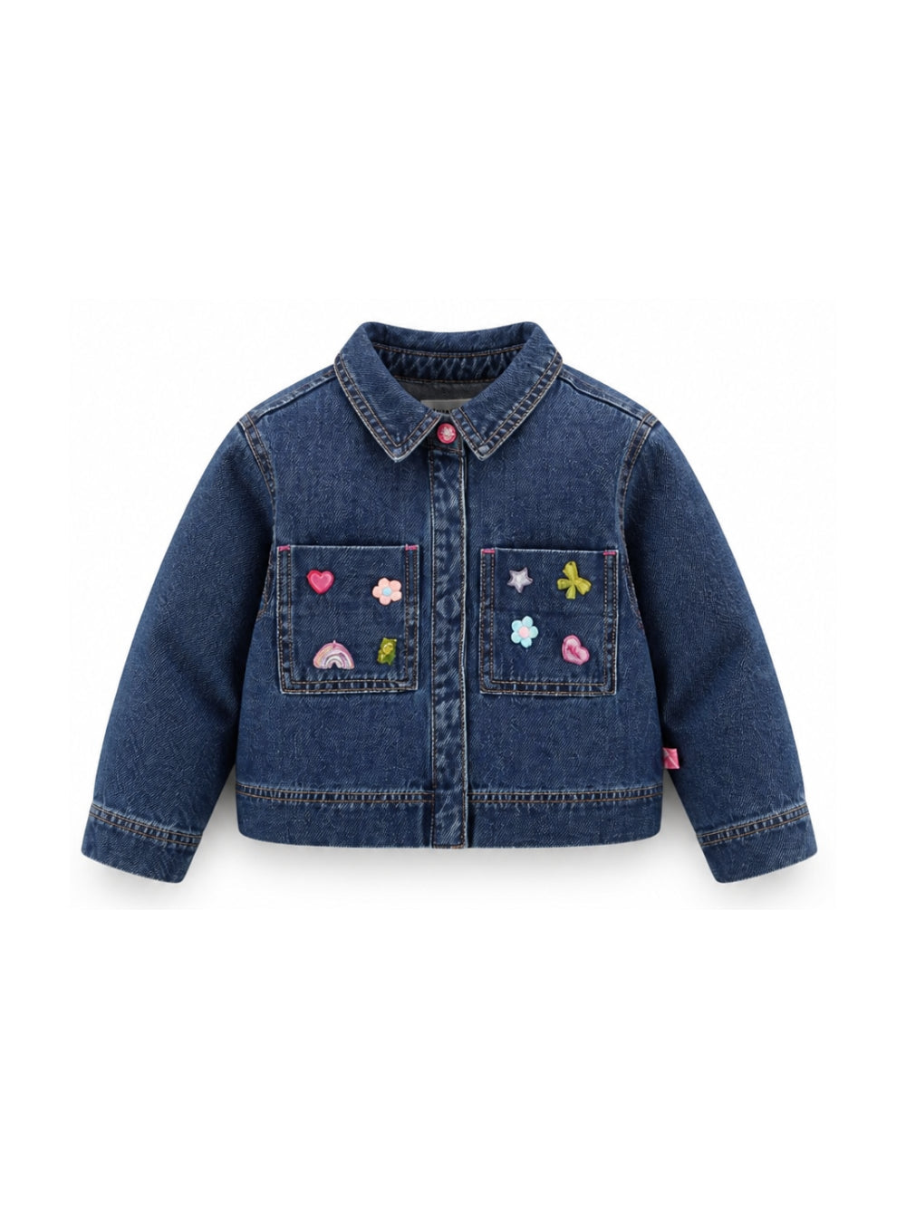 Giubbino in jeans con applicazioni frontali Billieblush