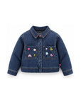 Giubbino in jeans con applicazioni frontali Billieblush