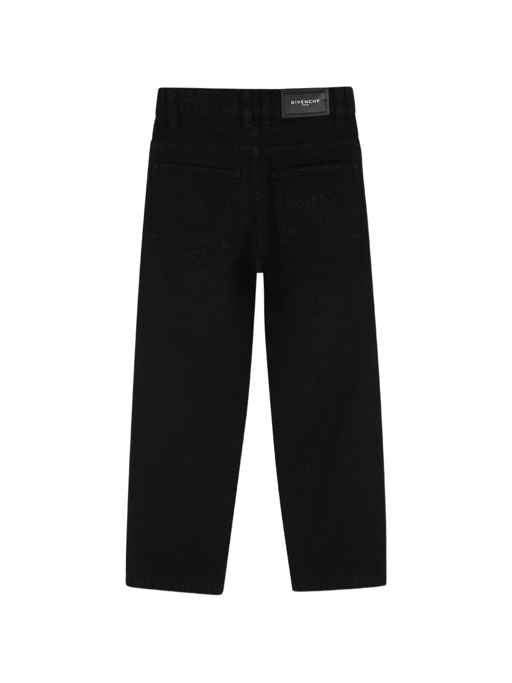 Jeans nero con dettagli logo Givenchy cuciti sul retro