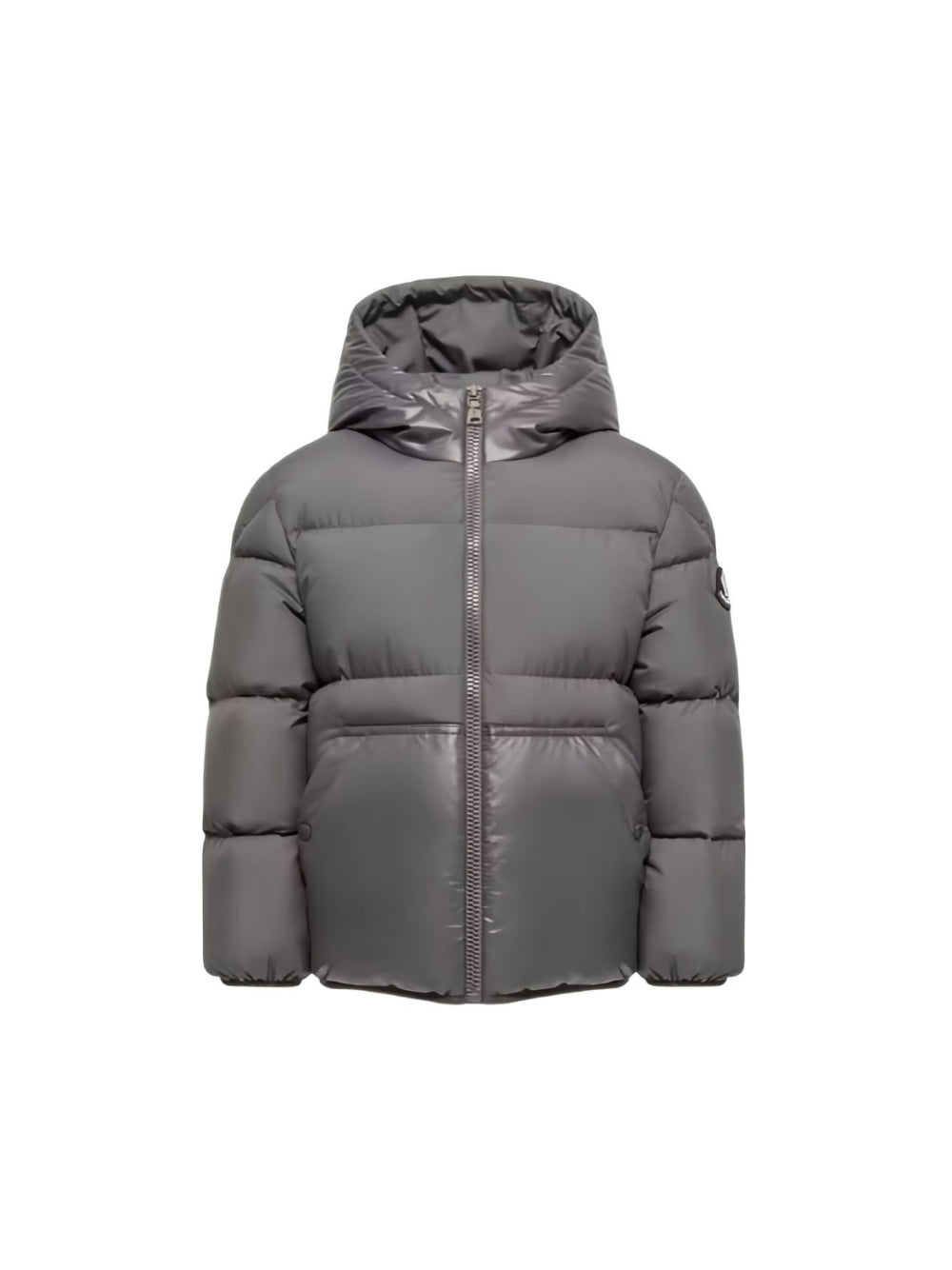 Giubbino Barin grigio con dettaglio patch Moncler