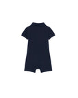 Pagliaccetto blu con patch logo Lacoste