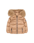 Giubbino marrone baby con pelliccia e dettaglio logo Colmar