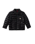 Giubbino Mourillon nero con dettaglio logo Moncler