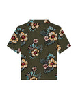 Camicia a mezze maniche verde con stampa floreale Sundek