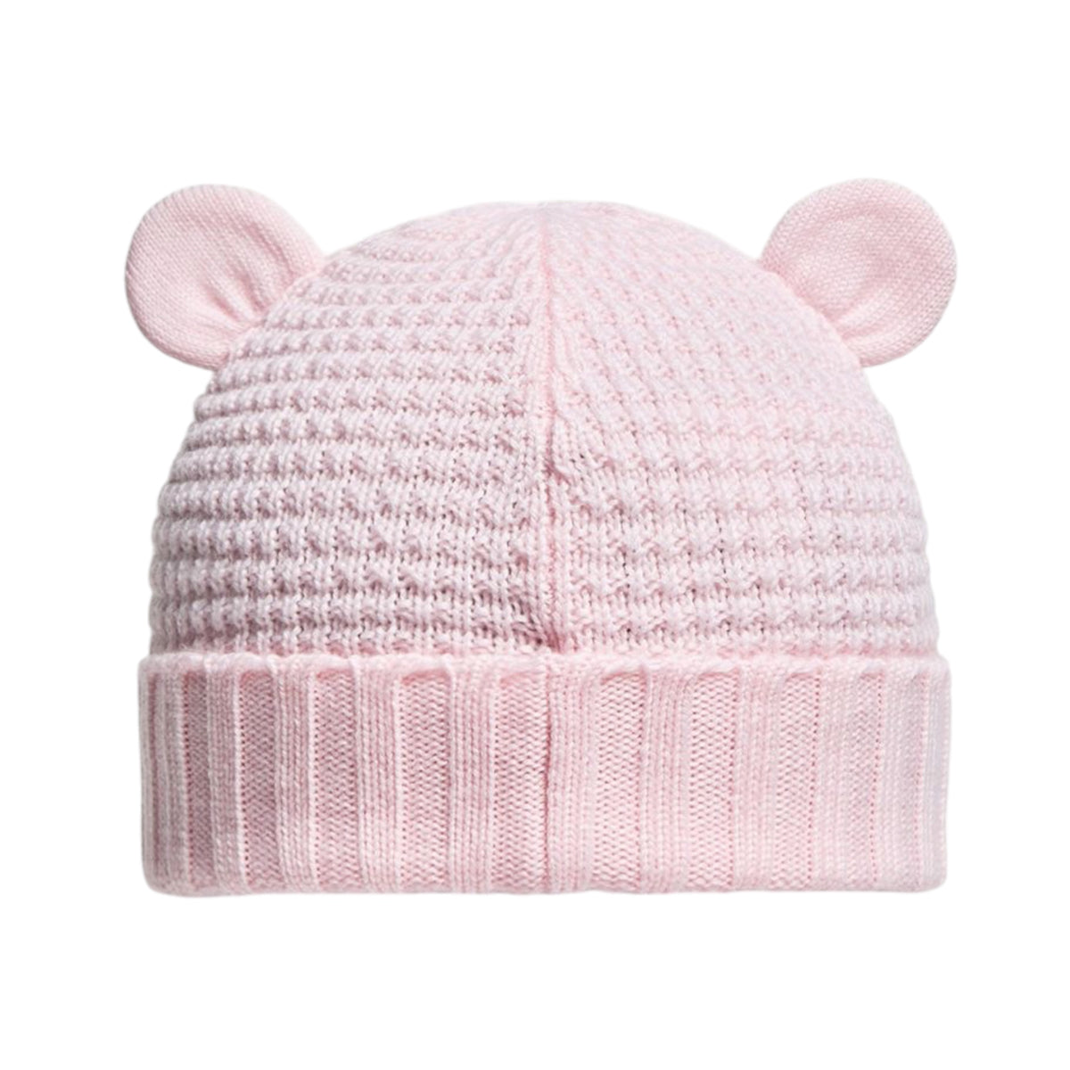 Cappello blu con orecchie e patch cucito Moncler