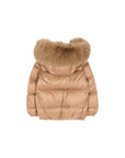 Giubbino marrone baby con pelliccia e dettaglio logo Colmar