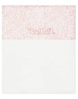 Coperta bianca in tessuto Liberty colore rosa