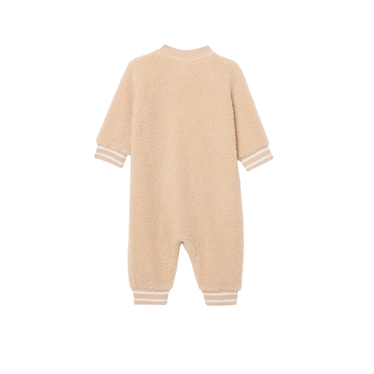 Tutina teddy beige con patch logo Lacoste