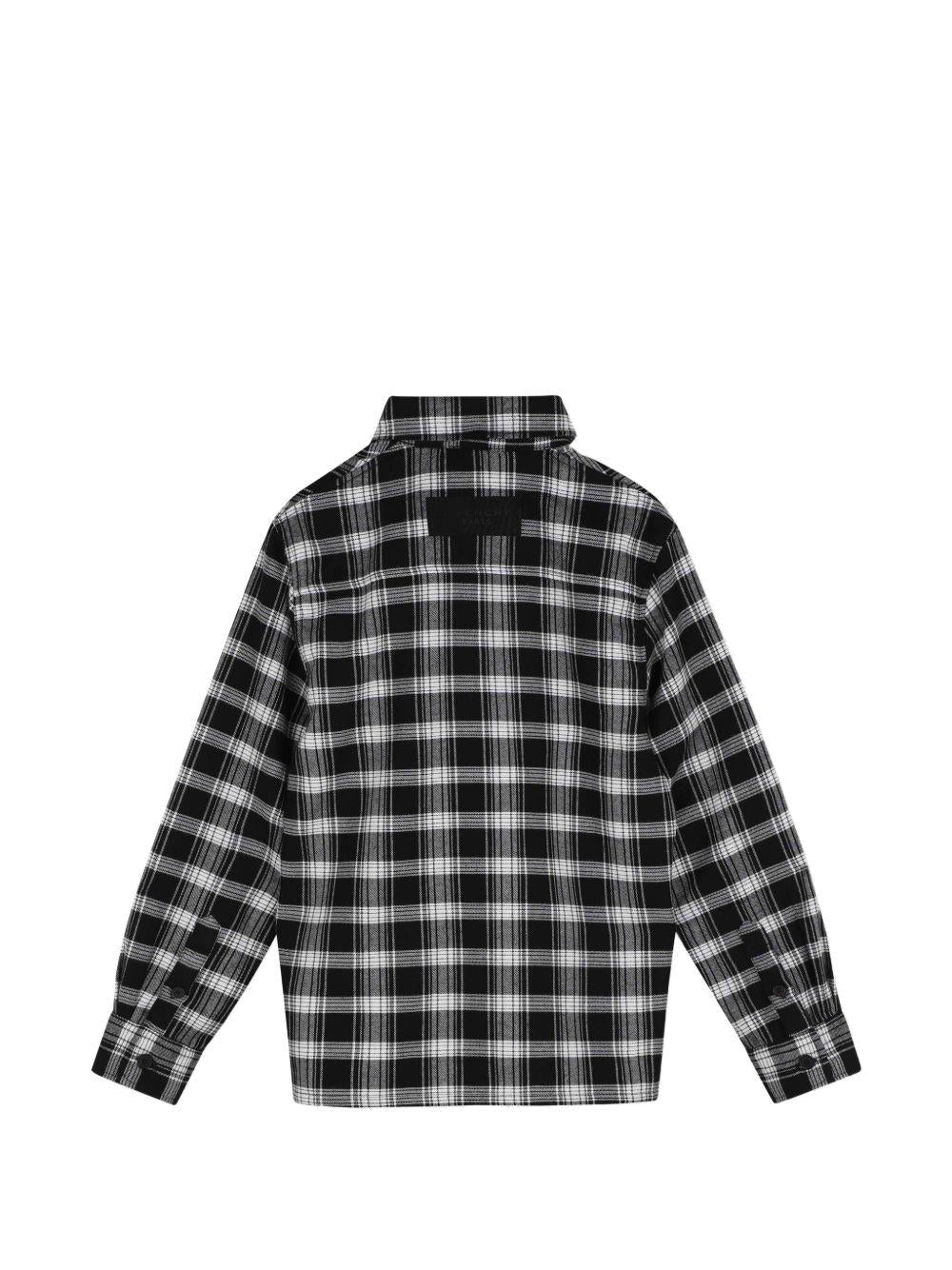Camicia con fantasia quadri e dettagli logo Givenchy