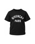 T-shirt nera con logo patch logo Givenchy cucito a contrasto