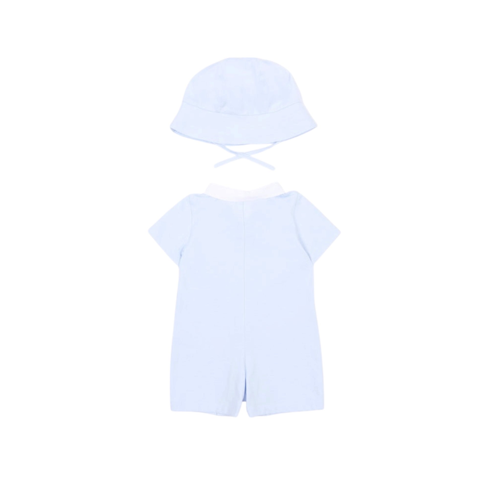 Pagliaccetto con cappello azzurro e logo cucito Givenchy