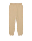 Pantalone in felpa beige con patch logo Lacoste
