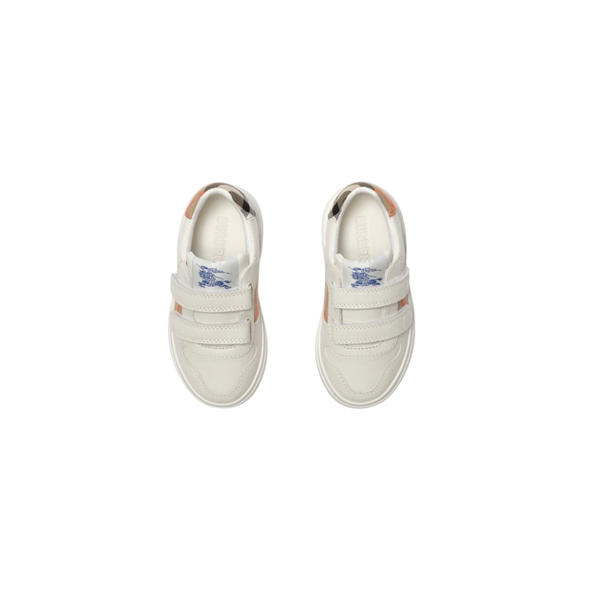 Scarpe bianche con dettagli check Burberry