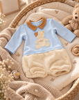 Tutina con orso e dettagli pelliccia con logo Le Bebé