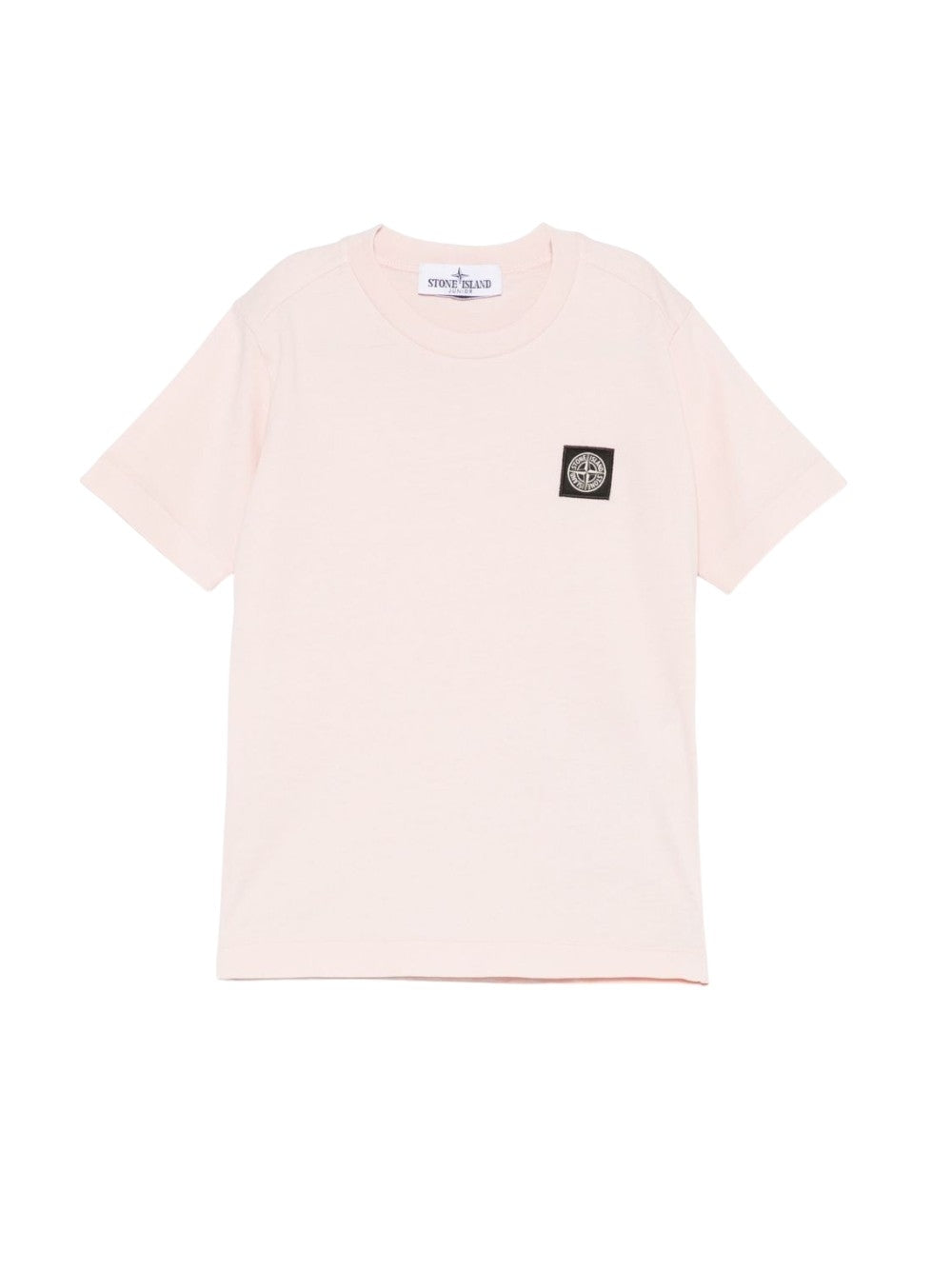 T-shirt rosa chiaro con dettaglio logo Stone Island