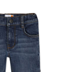 Jeans blu cinque tasche con patch logo Timberland