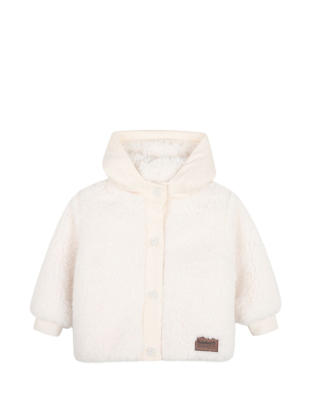 Felpa teddy panna con dettagli logo Timberland