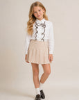 Abito in cotone bianco con ruches e dettaglio logo Fendi
