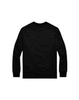T-shirt nera manica lunga con logo Ralph Lauren cucito rosso