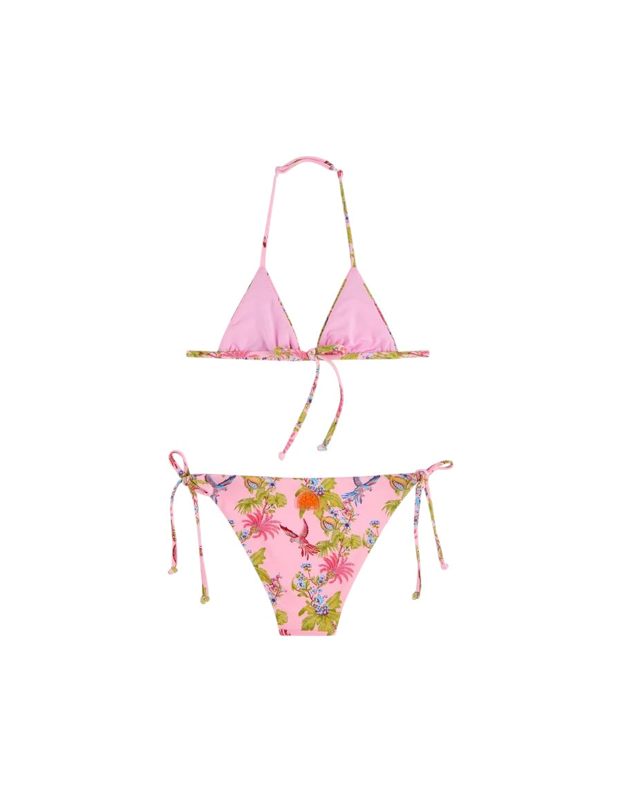 Costume bikini rosa con stampa floreale Sundek