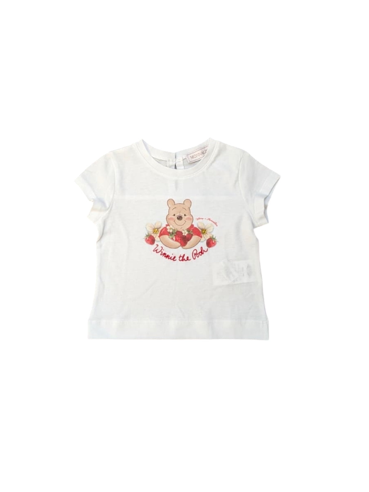 T-shirt bianca con stampa Winnie the Pooh Disney x Monnalisa