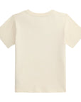 T-shirt beige con stampa bear Ralph Lauren frontale