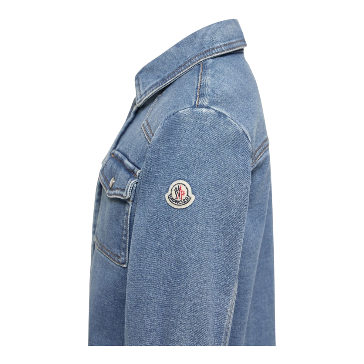 Camicia in jeans con dettagli patch Moncler